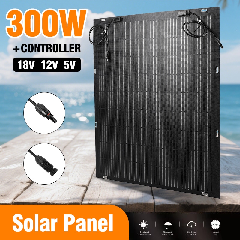 Solar Panel 200W - Panneau solaire Flexible 300W, chargeur de