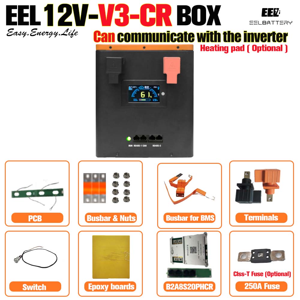 Lithium Battery 12V - Boîtier de batterie lithium-ion DIY 12V