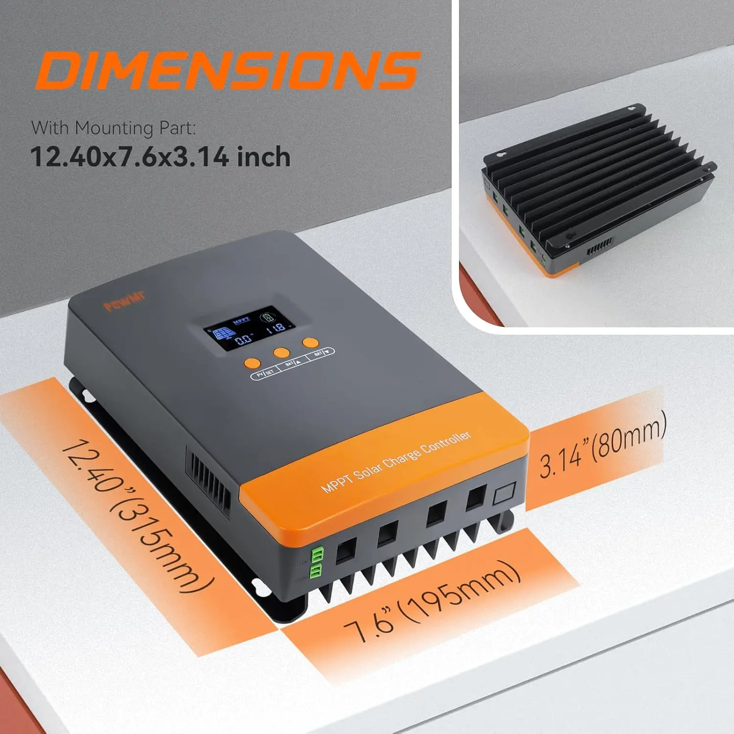 Charge Controller Solar - Contrôleur de charge de batterie PowMr