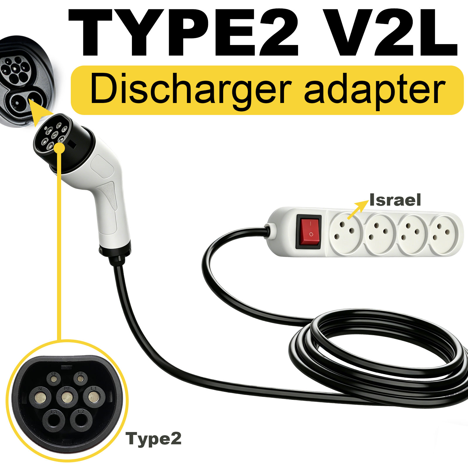 Outdoor Power Station - Adaptateur de décharge Type 2 V2L