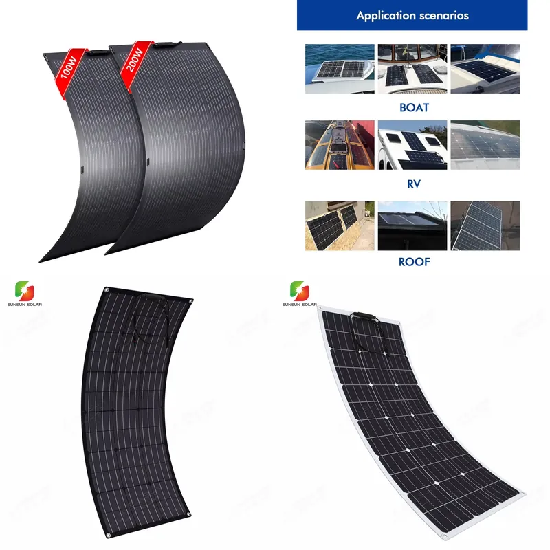 Solar Panel 200W - Panneau solaire flexible 50W 100W 150W