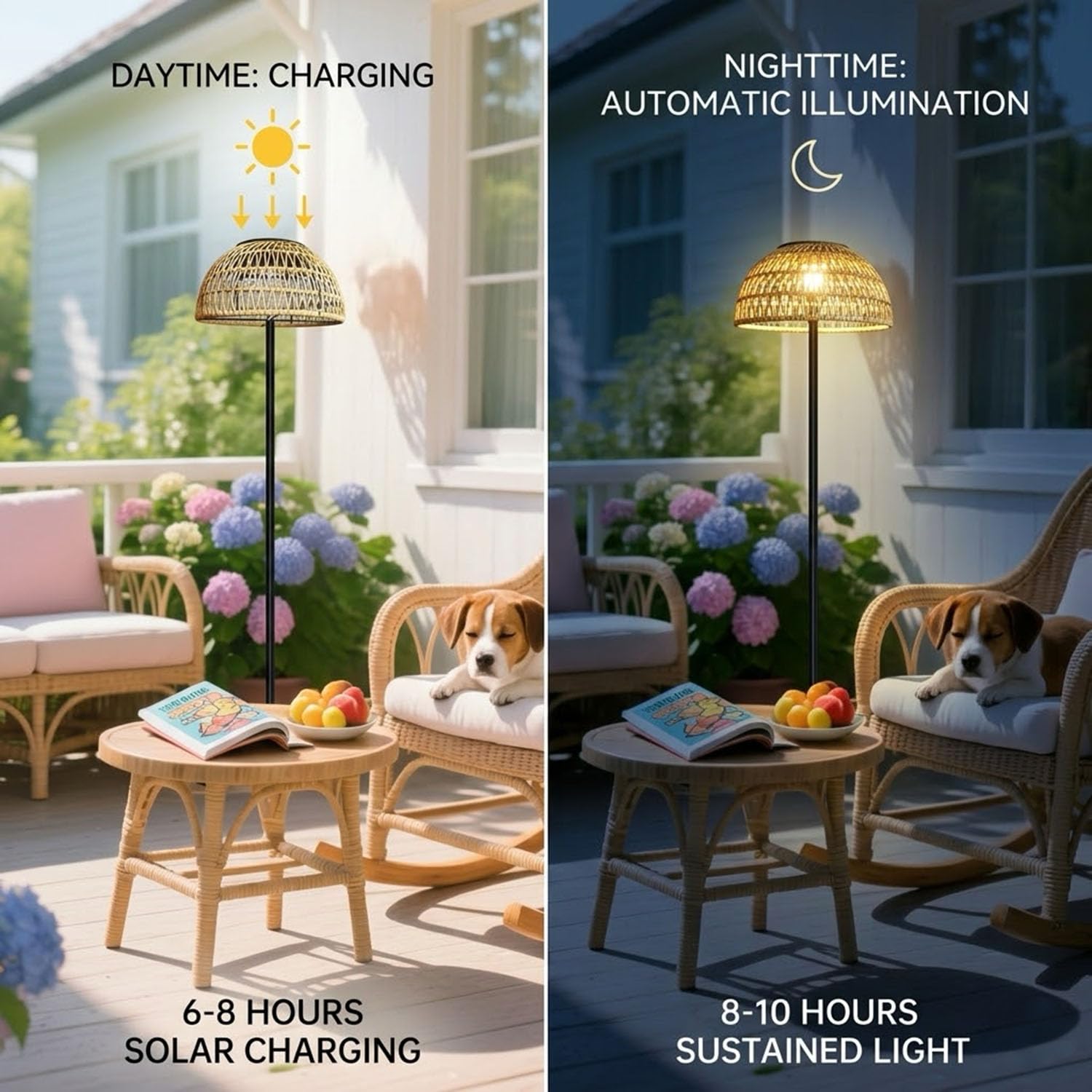 Lampe de sol extérieure beige  - Solar Lamp avis et prix