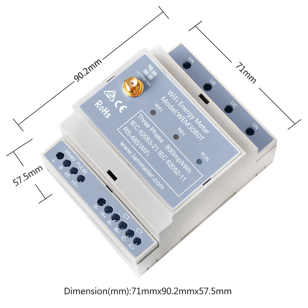 Compteur d'énergie triphasé bi - Energy Monitor Meter avis et prix