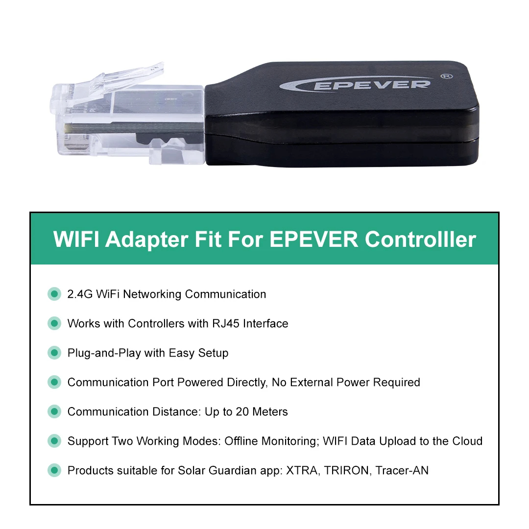 EPEVER WiFi 2.4G RJ45 D WIFI B - Charge Controller Solar avis et prix