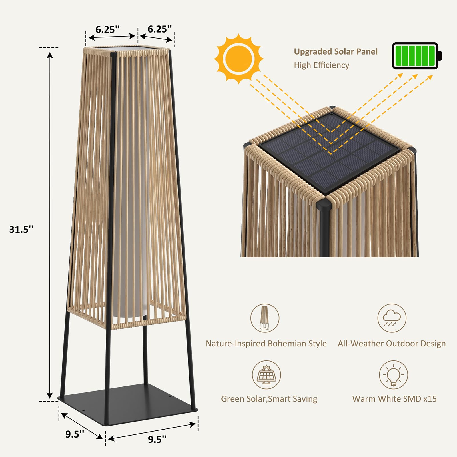 Ensemble de 2 lampadaires d'ex - Solar Lamp avis et prix